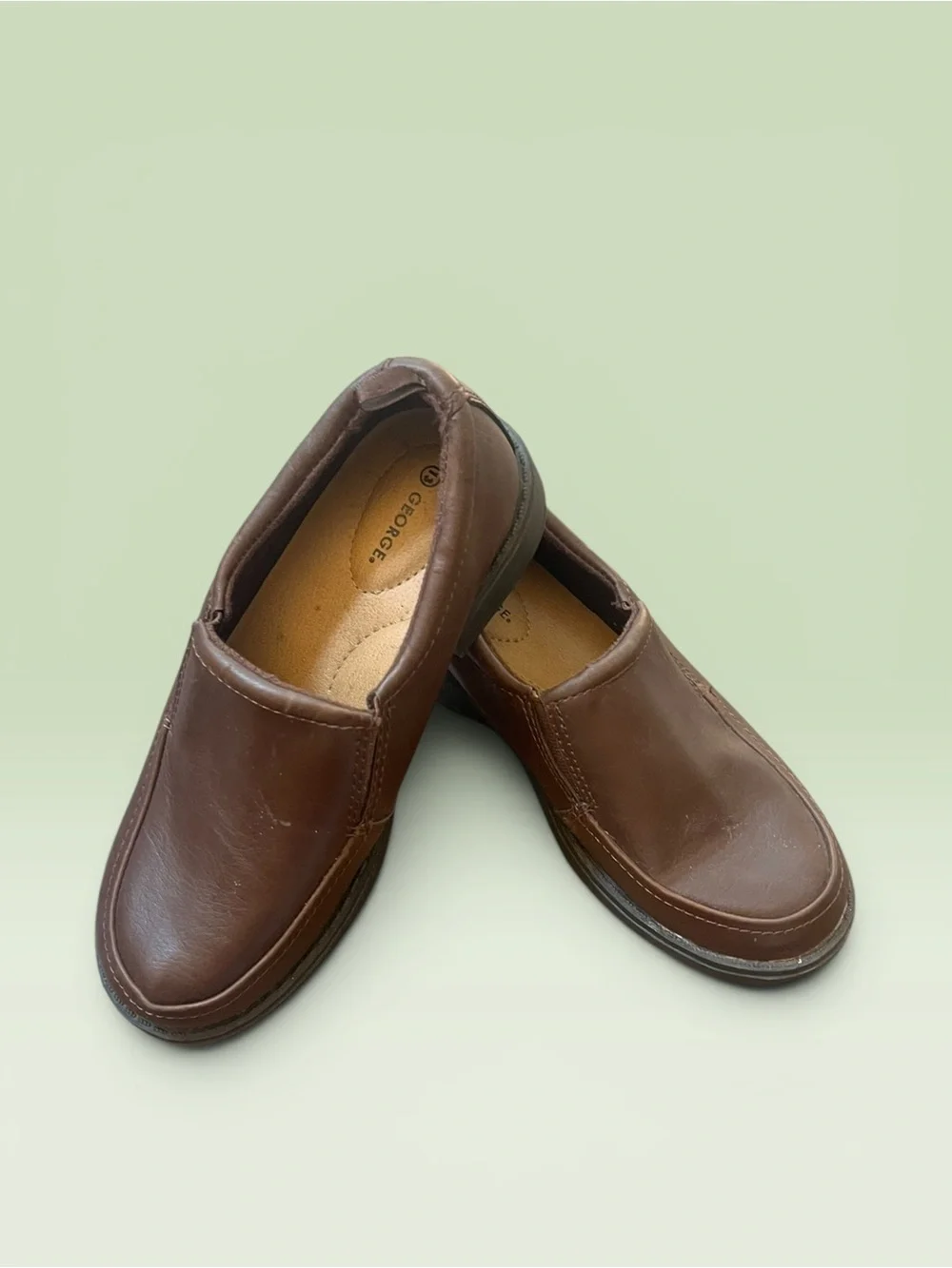 Brown Slip-On boys Leather Loafers